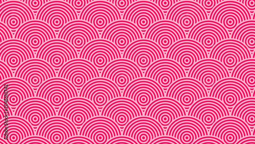 Pink Circle Wave Pattern Background