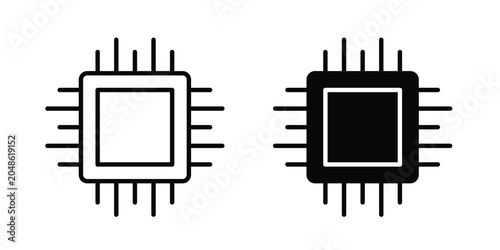 Konstfotografi Microchip icon for web and app design, design element.