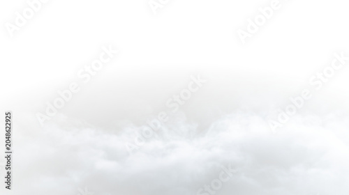 Canvastavla Realistic smoke cloud with transparent fog effect and dusty vapour isolated on b