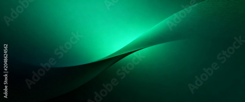 emerald gradient composition with soft glow and clean abstract styling elements