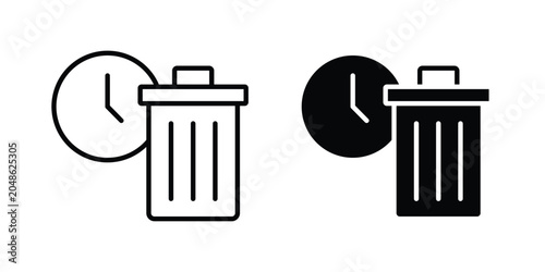 Photos Time waste icon for web and app design, design element.