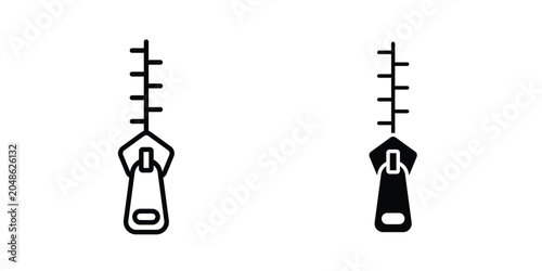 Foto zipper icon for web and app design, design element.