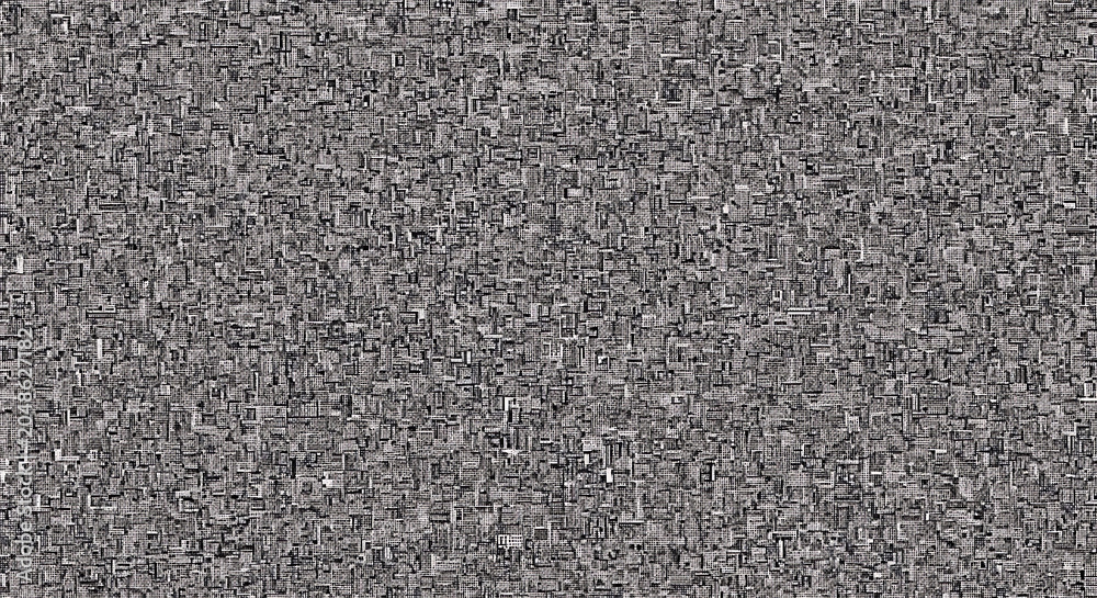 Fototapeta premium Complex grayscale pattern resembling densely packed brickwork a monochromatic textured background monochrome texture dense abstract geometric surface material