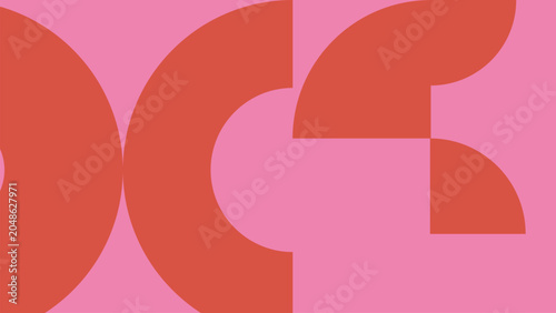 Pink Terracotta Geometry Background