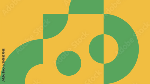 Yellow Green Geometry Background