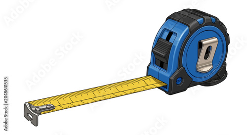 Photos Tape measure tool for construction work.