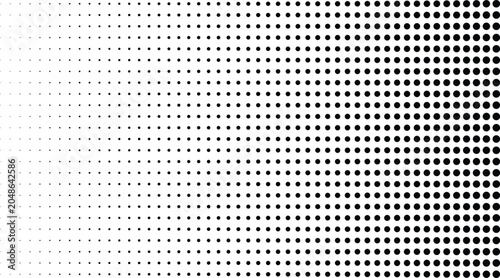 Black Halftone Dot Gradient Abstract Background Pattern