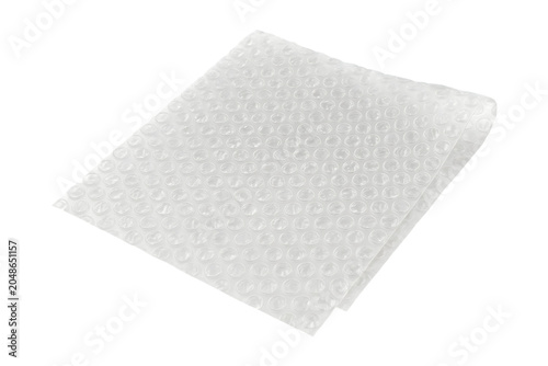 Crushed Bubble Wrap Sheet On Transparent Background