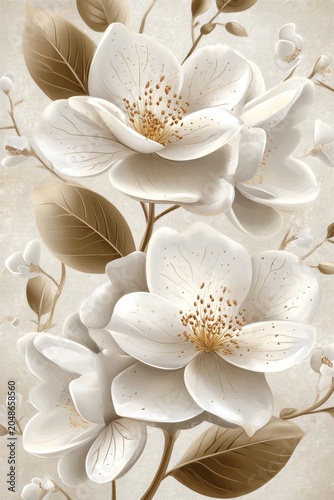 romantic abstract floral and love objects soft muted tones
