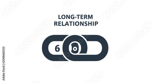 Long-term Relationship Concept: Interconnected Chain Links Symbolizing Stability and Trust