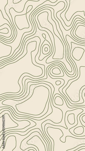 Natural Green Topographic Contour Line Motion Background