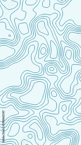 Clean Blue Topographic Contour Line Motion Background