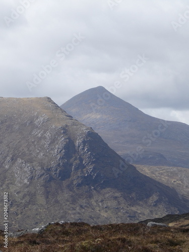 Canvas Print View of An Cliseam (Clisham) mountain from the Postman's Path, Harris, Outer Heb