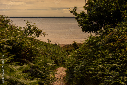 Foto Sandy Path Leading Down to Dunwich Beach, Suffolk Coast, England