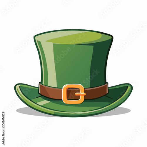 Green Leprechaun Hat with Gold Buckle