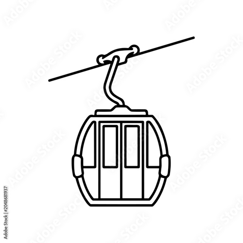 Obraz na płótnie Cable Car Transportation Vehicle.