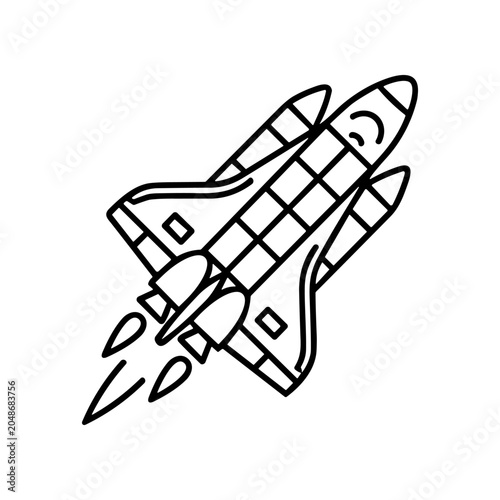 Foto Space Shuttle Launching Into Orbit Fast.