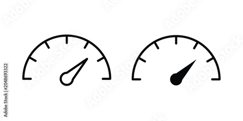 Speedometer icon graphic set. Vector icons