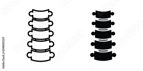 Canvastavla Spine icon graphic set. Vector icons