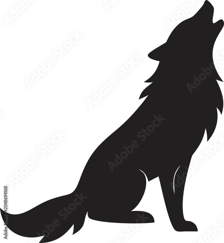 silhouette of a wolf