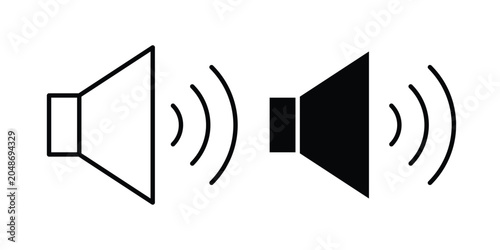 Foto volume button icon graphic set. Vector icons