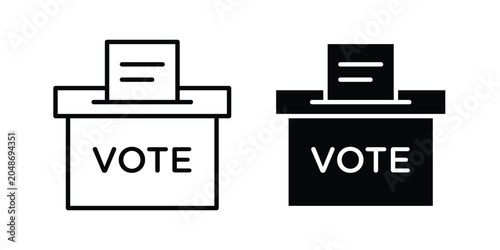 Billede på lærred Voting icon graphic set. Vector icons