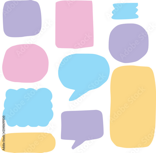 Obraz na plátně flat speech bubble and dialogue set vector