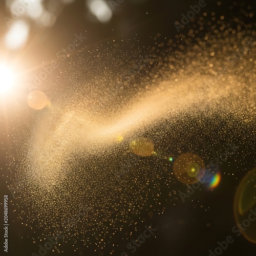 Close Up Water Droplets Creating Natural Rainbow Effect.