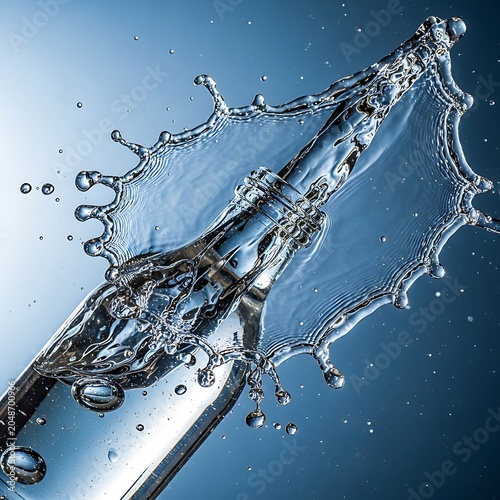 Close Up Water Droplets on Glass Surface.