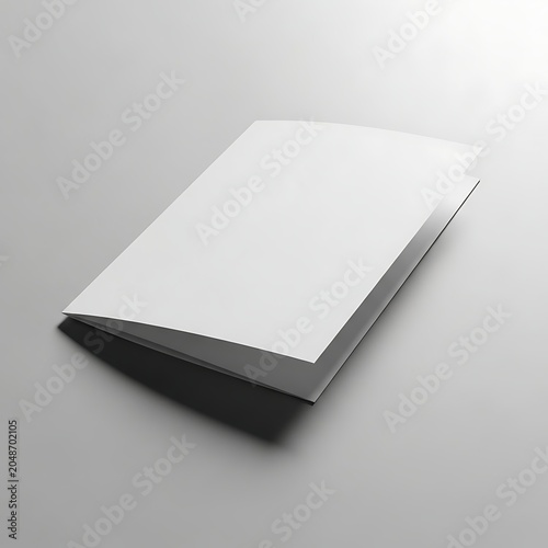 Closed Blank White Hardcover Notebook On Surface.