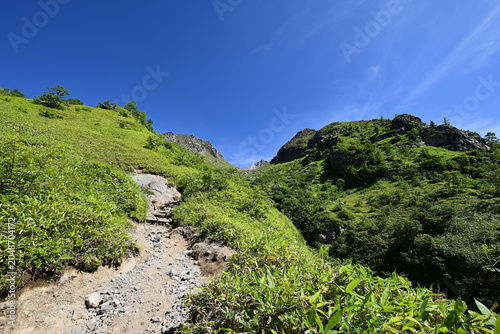 Climbing Mt. Yakedake, Nagano, Japan