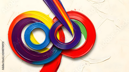 Vibrant Abstract Circular Paint Art