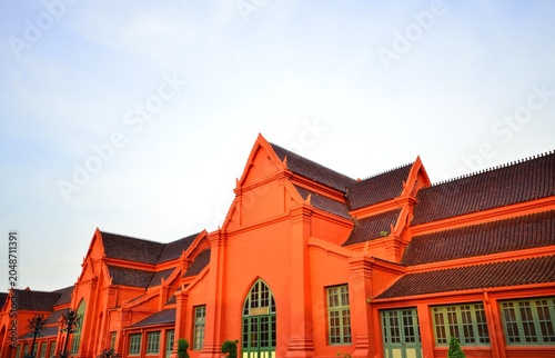 The building in ancient Thai style where was donated  for being the historical museum and located near the temple.