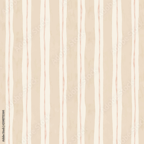 Soft stripes seamless pattern, pastel watercolor line for baby shower invitations