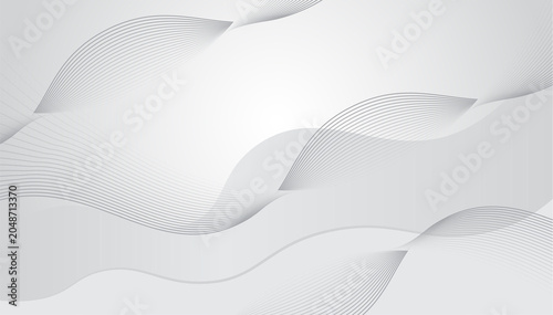 Fotografija White abstract on gray background, White and Grey 3D Waves ripple to make a Multicolored abstract wallpaper