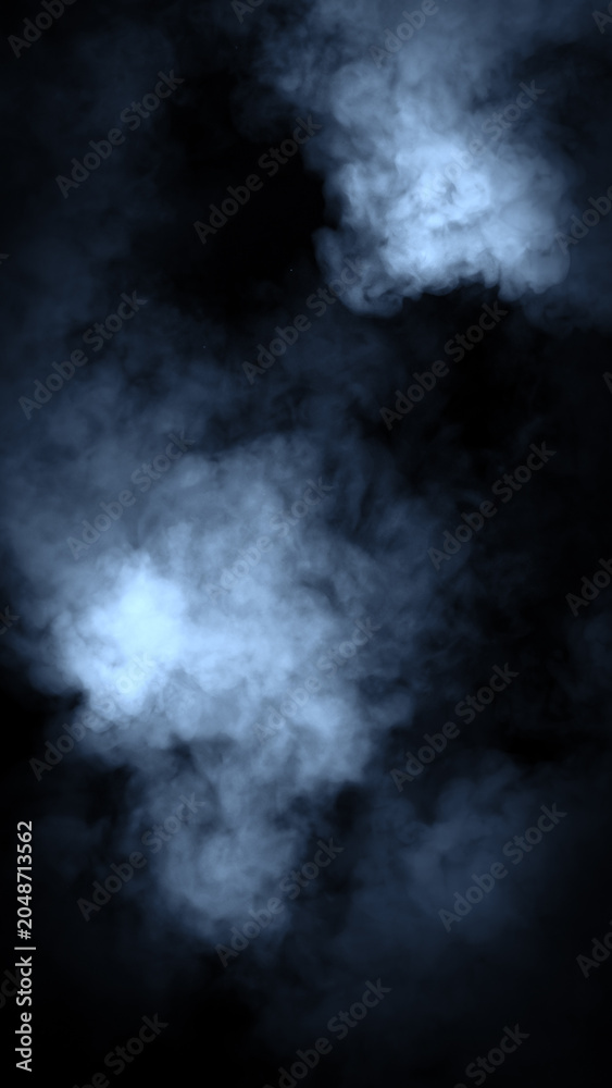 Fototapeta premium Blue smoke effect overlays. Design texture elements.