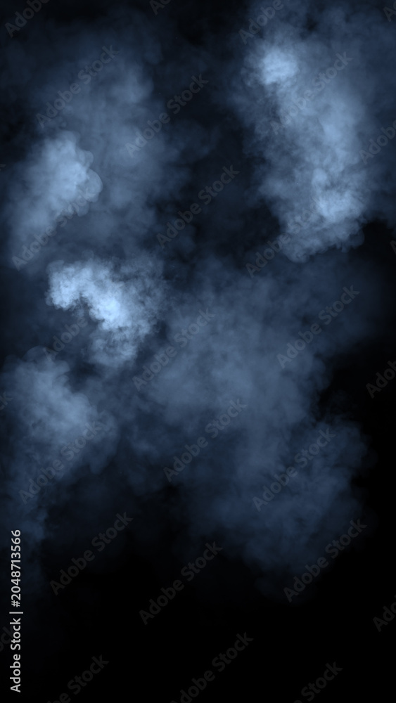 Fototapeta premium Blue smoke effect overlays. Design texture elements.
