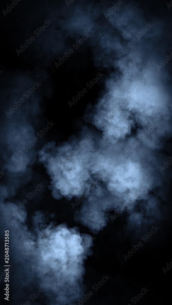 Fototapeta premium Blue smoke effect overlays. Design texture elements.