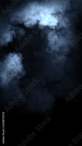Foto Blue smoke effect overlays. Design texture elements.