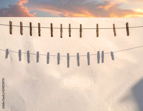 Wooden fence silhouette against sunrise sky.