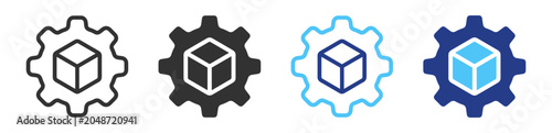 Фотография Package settings and management icons, logistics, system control and configurati