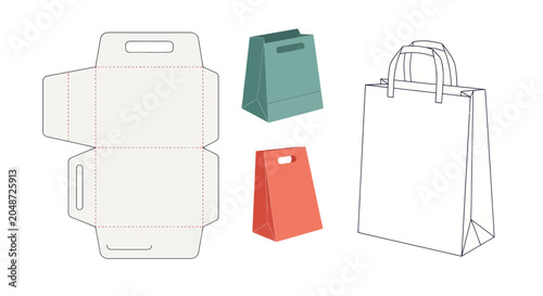 Gift Bag Packaging Design and Templates, Paper Shopping Bags