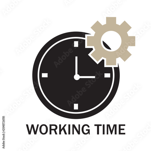 Working Time Management Vector Icon