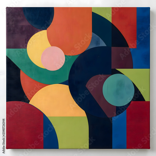 Colorful Overlapping Circles Canvas Print