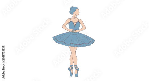 blue ballerina dancing ballet