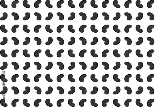 Fotografija Black beans pattern of each legume, emphasizing its natural texture and the quality of these healthy, plant-based ingredients