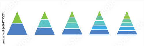 Fotografie Levels of triangular pyramid