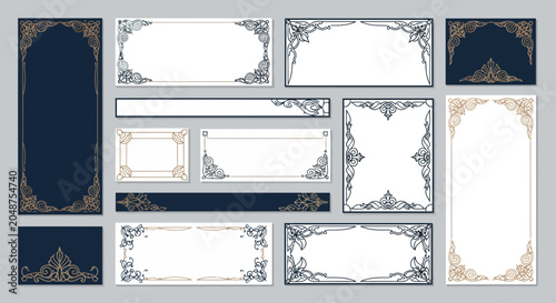 Decorative Borders and Frames - Ornate Vintage Graphic Elements Collection