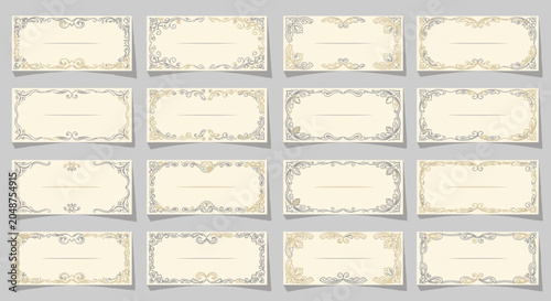 Elegant ornamental frames and borders for invitations and cards