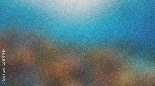 Blurry abstract landscape with blue sky and brown hills gradient colors